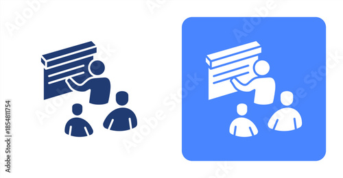 Mentorship Mixed , Two-tone color and contrasting background icon illustration