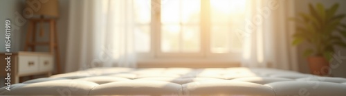 Bedroom with a freshly cleaned mattres