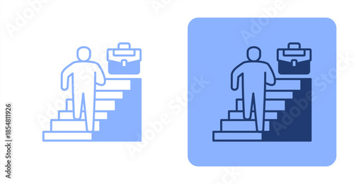 Support Line Color , Two-tone color and contrasting background icon illustration