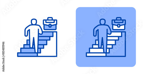 Empathy Line Color , Two-tone color and contrasting background icon illustration