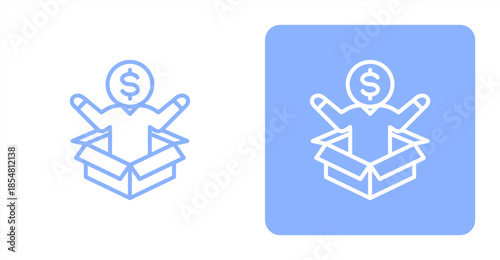 Corporate Culture Glyph Color , Two-tone color and contrasting background icon illustration