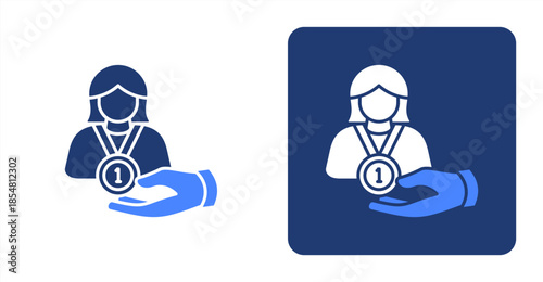 Communication Glyph Color , Two-tone color and contrasting background icon illustration