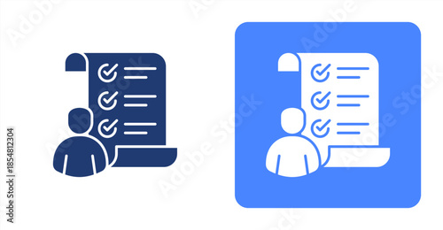Mentorship Glyph Color , Two-tone color and contrasting background icon illustration
