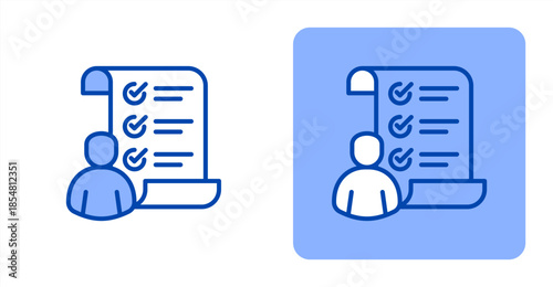 Career Growth Glyph Color , Two-tone color and contrasting background icon illustration
