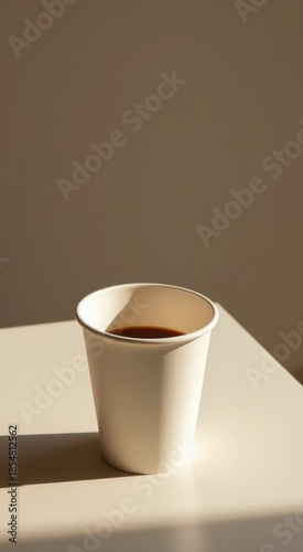 Cup of coffee sitting on a table