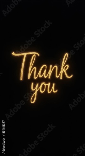Neon sign that says thank you