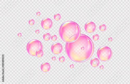  Set of collagen bubbles for dreamy design.