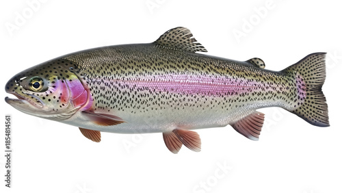 Φωτογραφία Rainbow trout isolated PNG on transparent background, freshwater fish with color