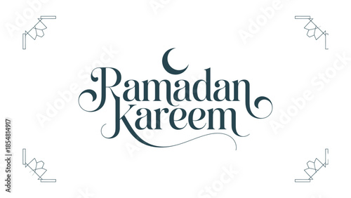 Ramadan Kareem: A stylized and elegant inscription celebrates the Islamic holy month.