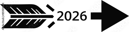 Modern arrow graphic with 2026 text pointing to the future direction