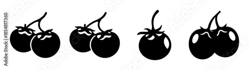 Series of black tomatoes