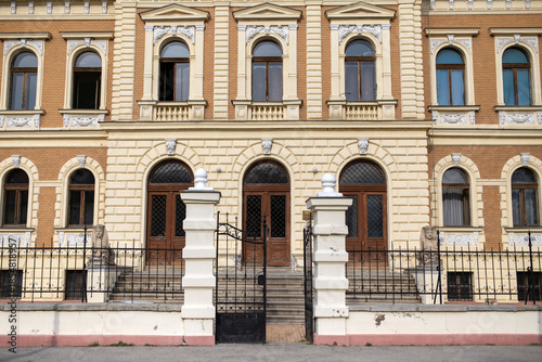 The historic Serbian Orthodox Seminary building founded in 1794, a landmark of neoclassical architecture in Sremski Karlovci, Serbia