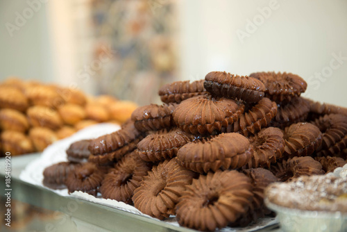 Delicious petit four on store