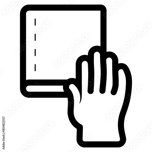 faithful hand to holy book icon