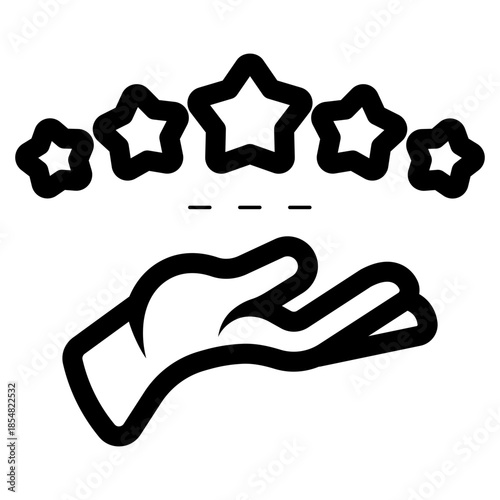 rating stars reputation icon