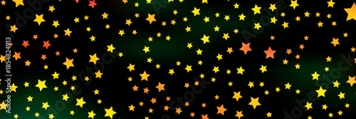 Colorful stars confetti. Vector cosmic abstract frame background. Christmas, new year celebration, birthday party, carnival or festival glamour design.