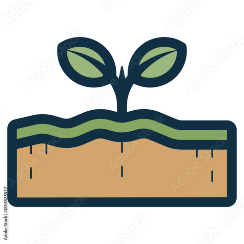 Tablou pe pânză growth sprout plant icon