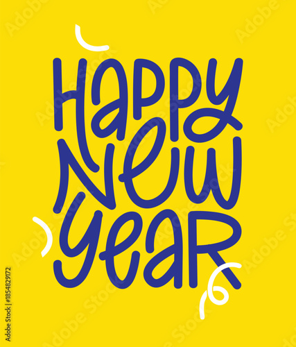 Elegant flat art happy new year 2026 design