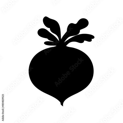 Silhouette of a beetroot
