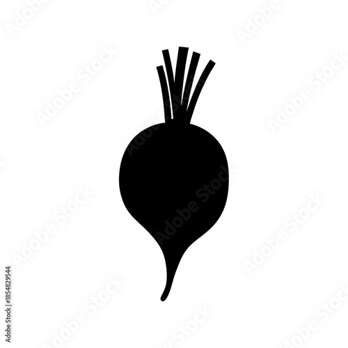 Simple silhouette of a beet