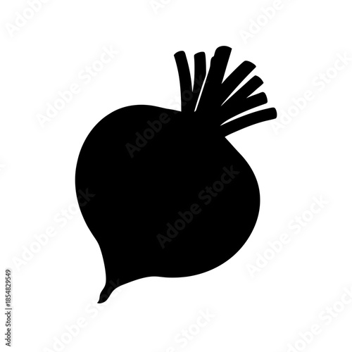 Silhouette of a radish