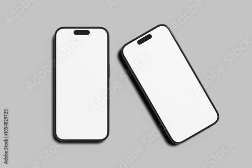 Realistic blank phone pro max illustration for mockup