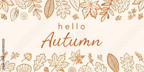 A delicate autumn illustration featuring falling leaves and handwritten lettering