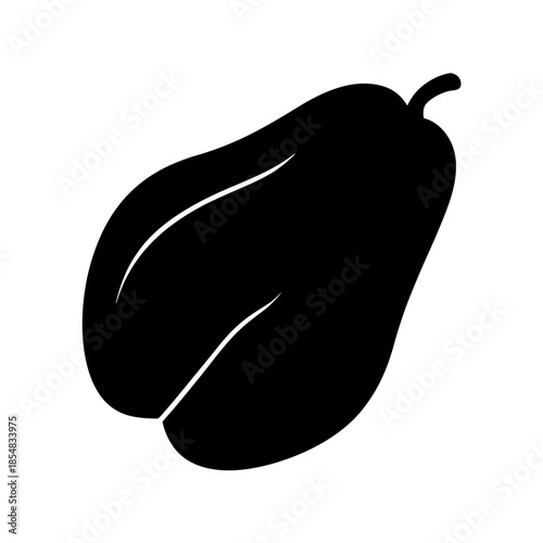 Silhouette of a pear