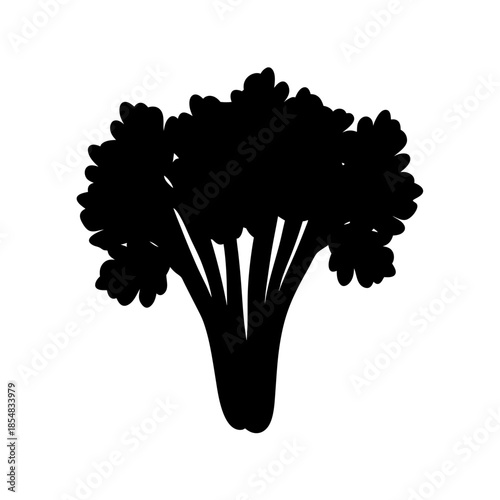 Silhouette of broccoli
