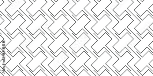 Seamless abstract geometric pattern with repeating zigzag lines in monochrome colors.