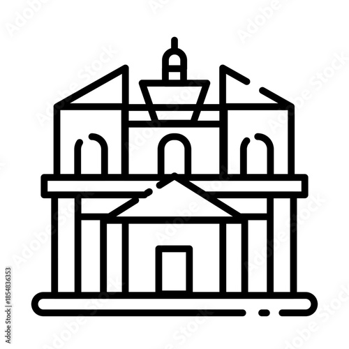 Petra Jordan Ancient Landmark Icon Vector Illustration