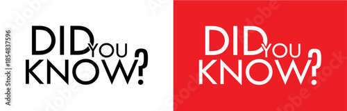 did you know sign on white background