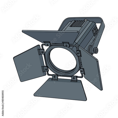 Vector Drawing of Fresnel Stage Light