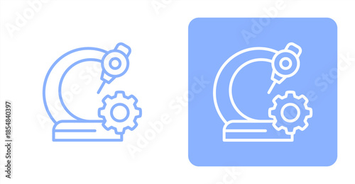 Automation Line , Two-tone color and contrasting background icon illustration
