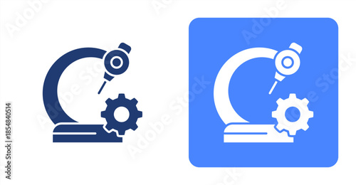 Automation Glyph , Two-tone color and contrasting background icon illustration