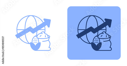 Investment Mixed , Two-tone color and contrasting background icon illustration