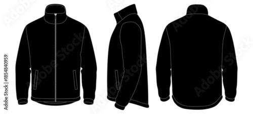 Lightweight Sport Jacket Mockup Template Vector