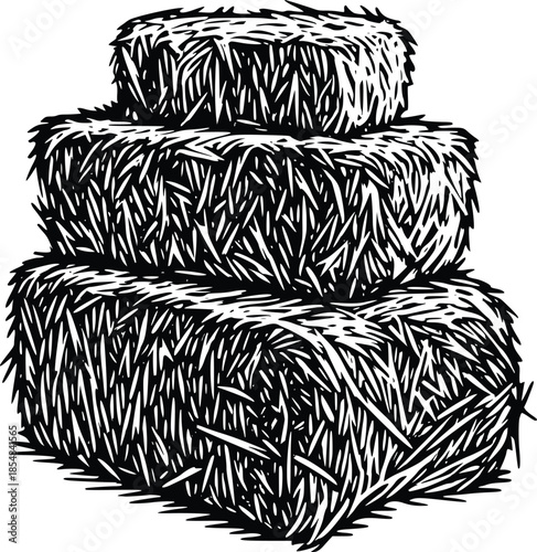 haystack vector hand drawn illustration