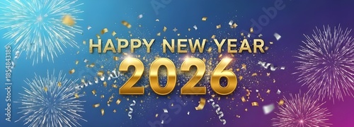 diversity people hands holding number of year 2026, Merry Christmas and Happy new year, collage style. design for poster, banner, greeting and celebration