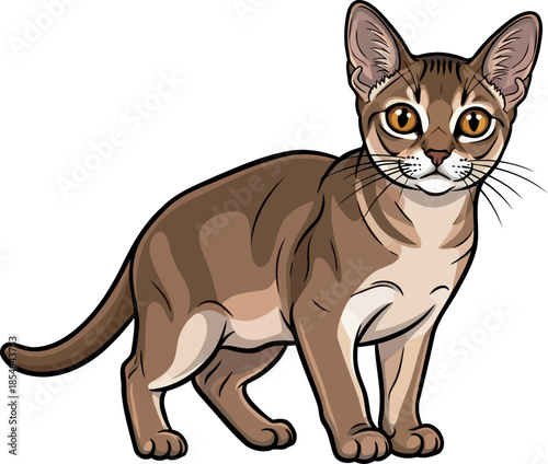 amber gaze this elegant felines keen eyes hold timeless curiosity and refined charm, vector isolated on transparent background