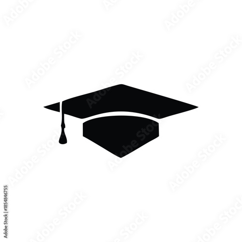 black graduation cap logo