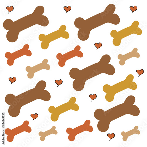 Cute cartoon dog bone vector illustration