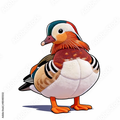 white duck water nature illustration