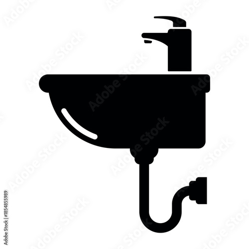 Sink Icon Vector Design Template Simple and Modern