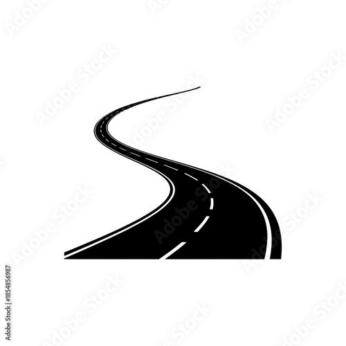 asphalt road vector illustration