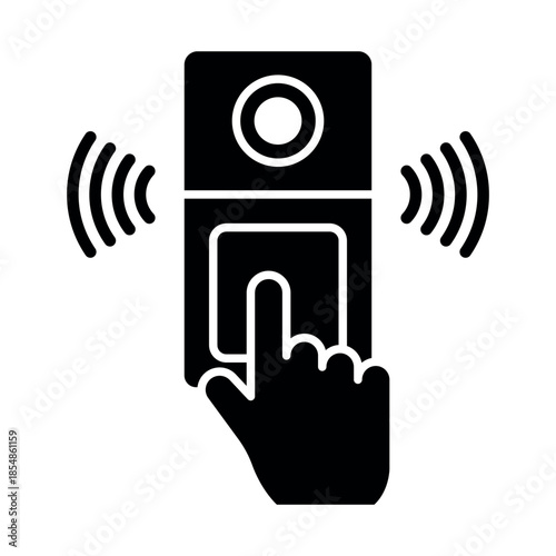 Doorbell Icon Vector Design Template Simple and Modern