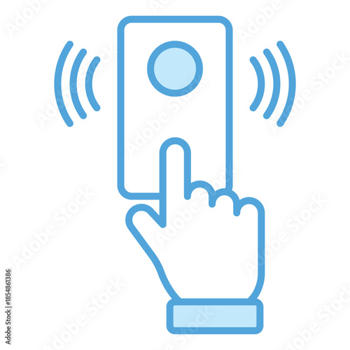 Doorbell Icon Vector Design Template Simple and Modern