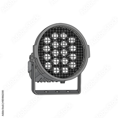 ector Illustration of Stage Flood Light