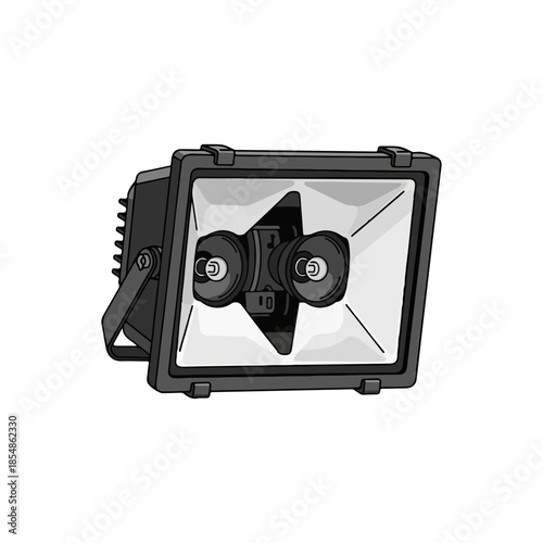 ector Illustration of Stage Flood Light