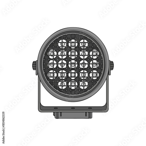 ector Illustration of Stage Flood Light